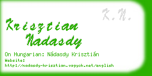 krisztian nadasdy business card