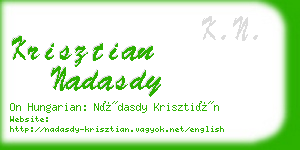 krisztian nadasdy business card